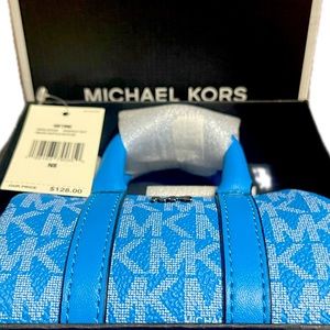 MICHAEL KORS *MICRO* Key Fob Duffle Bag Perfect Sky NIB